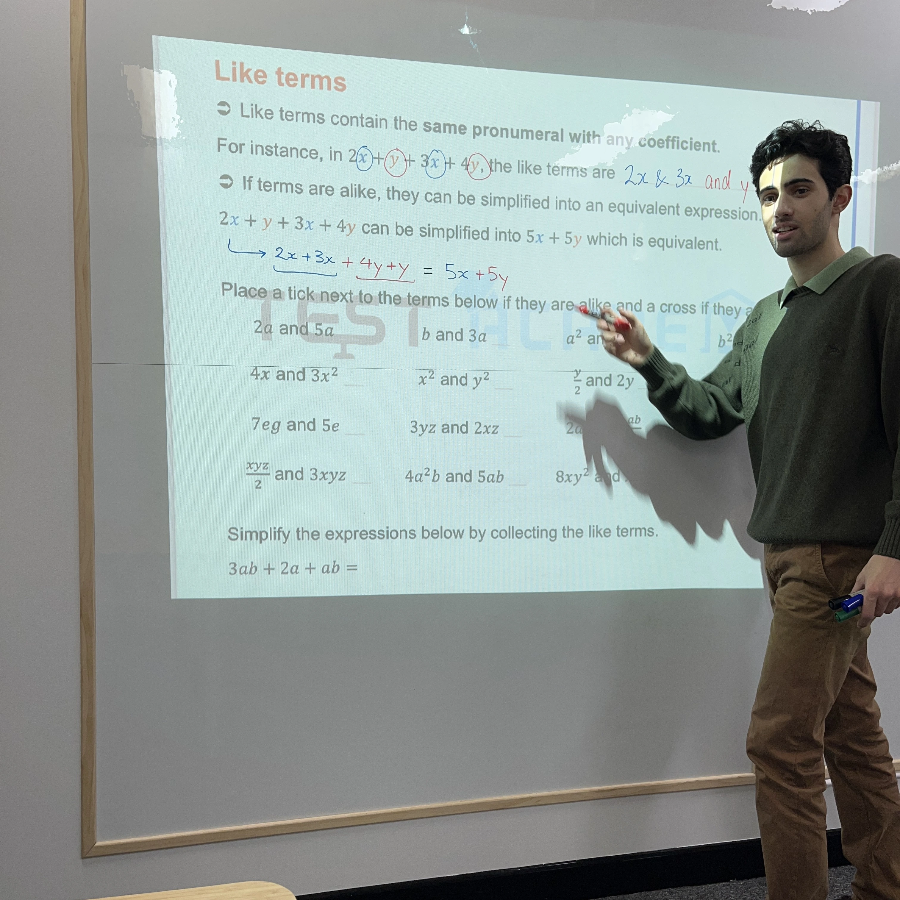 Test Academy high school maths mastery classroom