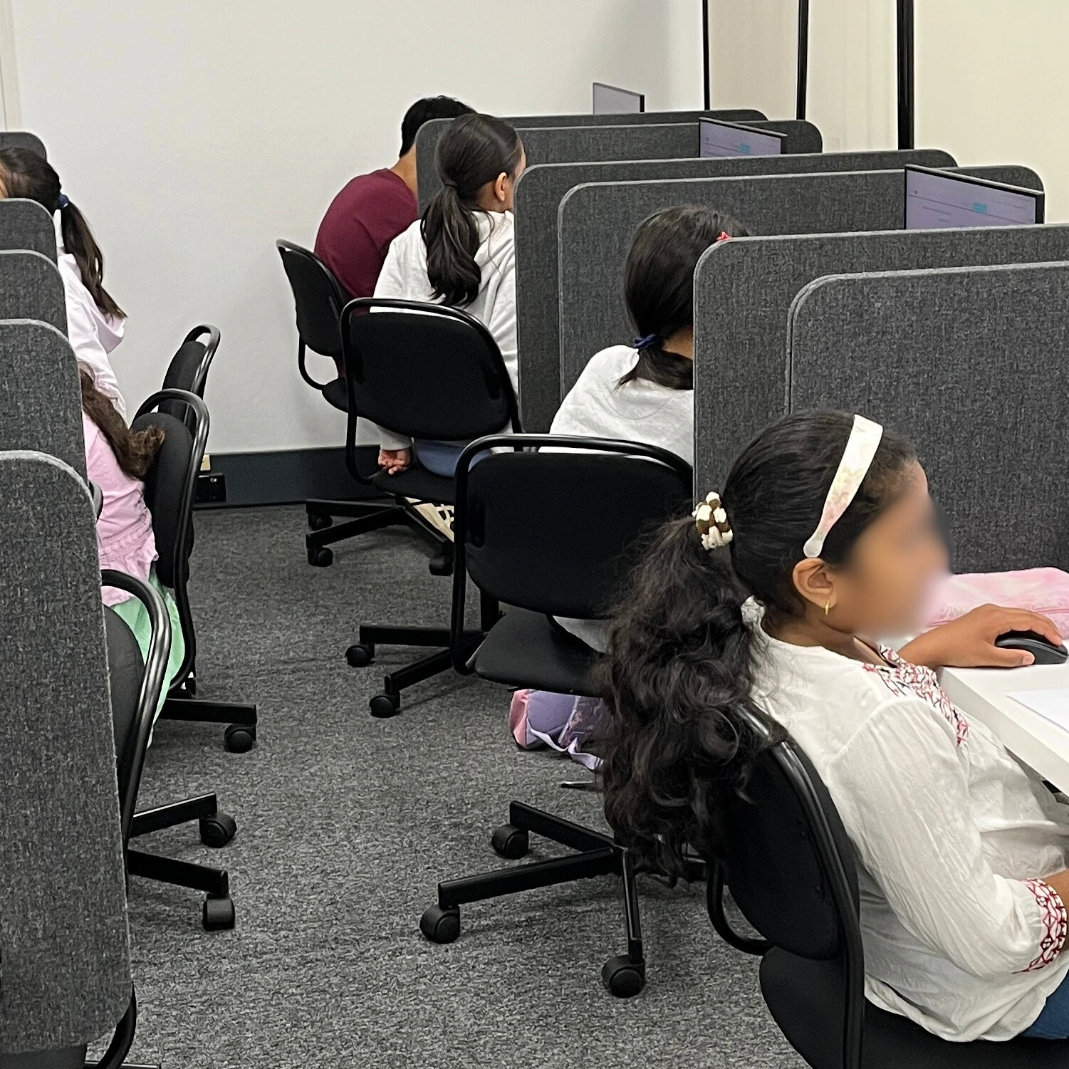 ACST exam setup with dedicated computers