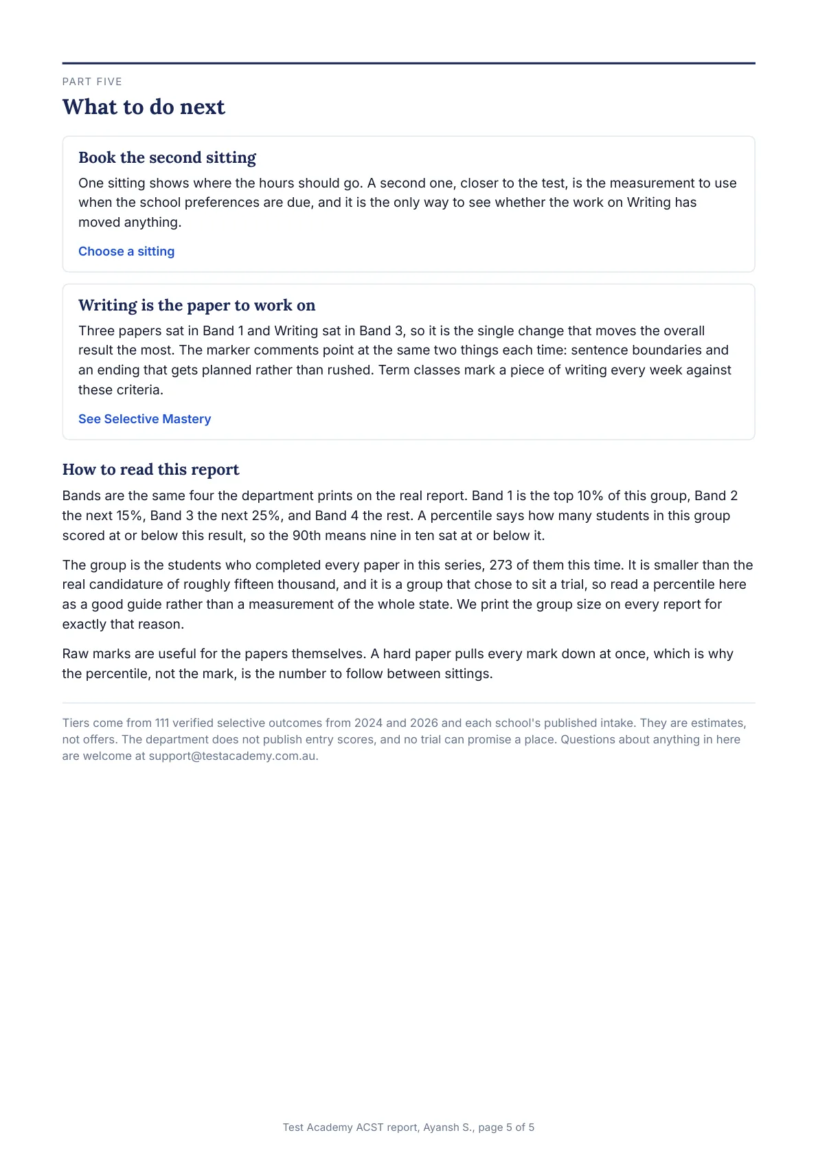 Sample ACST report, page 5 of 5